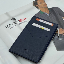 Гаманець картхолдер шкіряний Eminsa 1622 18-19 темно-синій