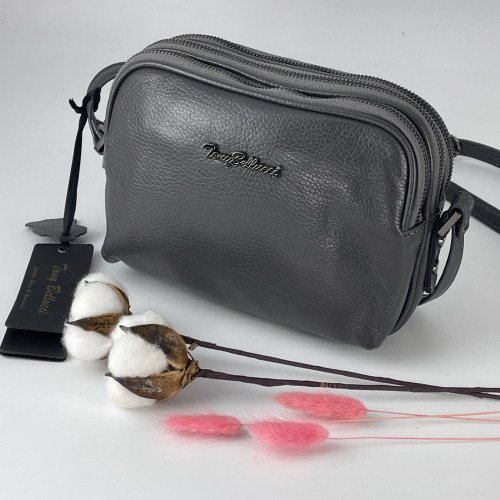 Сумка жіноча шкіряна Tony Bellucci 0489-1032 сіра