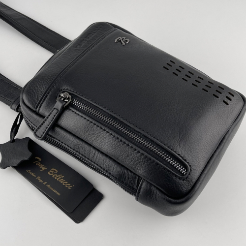 Сумка мужская кожаная Tony Bellucci T5212-1 черная