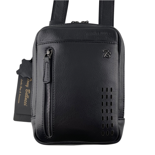 Сумка мужская кожаная Tony Bellucci T5212-1 черная