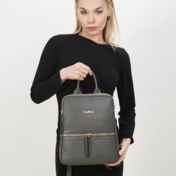 Рюкзак жіночий шкіряний Tony Bellucci 0900-1032 сірий