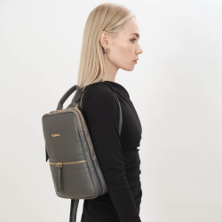 Рюкзак жіночий шкіряний Tony Bellucci 0900-1032 сірий