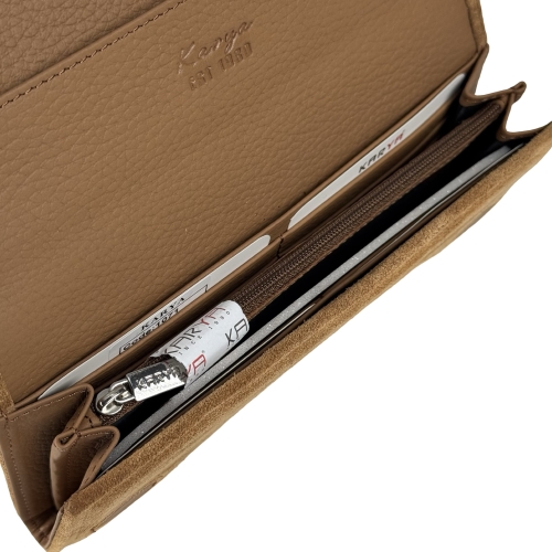 Кошелек женский замшевый Karya 1071-3 светло-коричневый