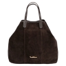 Сумка-тоут женская из натуральной замши Tony Bellucci 0-1006-1100 темно-коричневая