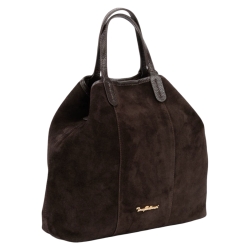 Сумка-тоут женская из натуральной замши Tony Bellucci 0-1006-1100 темно-коричневая