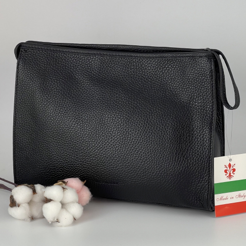 Косметичка жіноча шкіряна Genuine Leather 6521 чорна