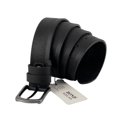 Ремінь чоловічий шкіряний Bond Non 52020 135 см чорний