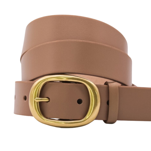 Ремень женский кожаный Кремень 05.35.00.26 карамель 110 см