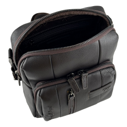 Сумка чоловіча шкіряна Tony Bellucci T5173-4 темно-коричнева