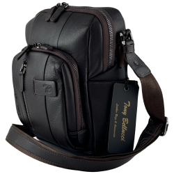 Сумка чоловіча шкіряна Tony Bellucci T5173-4 темно-коричнева