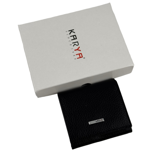 Кошелек женский кожаный Karya 1203-45-46 черный (внутри красный)