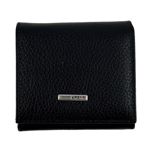 Кошелек женский кожаный Karya 1203-45-46 черный (внутри красный)