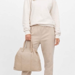 Сумка-тоут женская кожаная Tony Bellucci 0-1006-219 бежевая