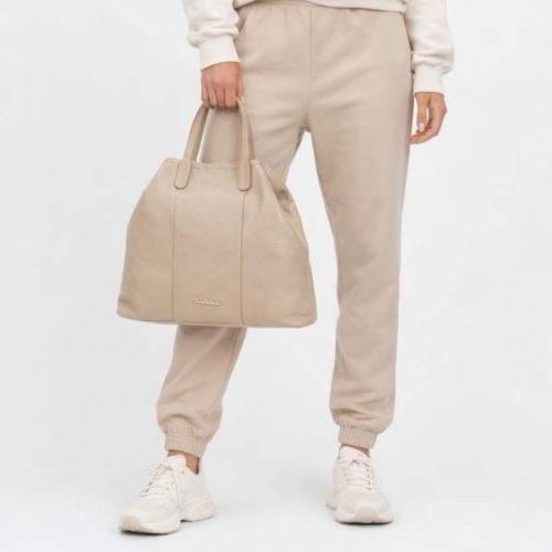 Сумка-тоут женская кожаная Tony Bellucci 0-1006-219 бежевая