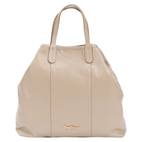 Сумка-тоут женская кожаная Tony Bellucci 0-1006-219 бежевая