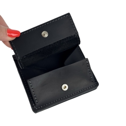 Кошелек мужской кожаный Grande Pelle 537110 черный (кожа Crazy Horse)