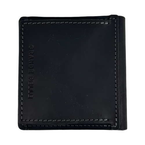 Кошелек мужской кожаный Grande Pelle 537110 черный (кожа Crazy Horse)