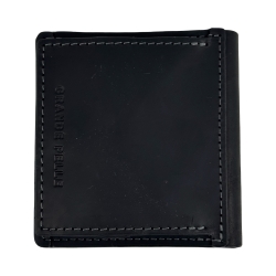 Кошелек мужской кожаный Grande Pelle 537110 черный (кожа Crazy Horse)