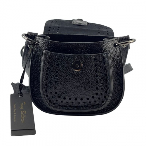 Сумка жіноча шкіряна Tony Bellucci 0167-281 чорна