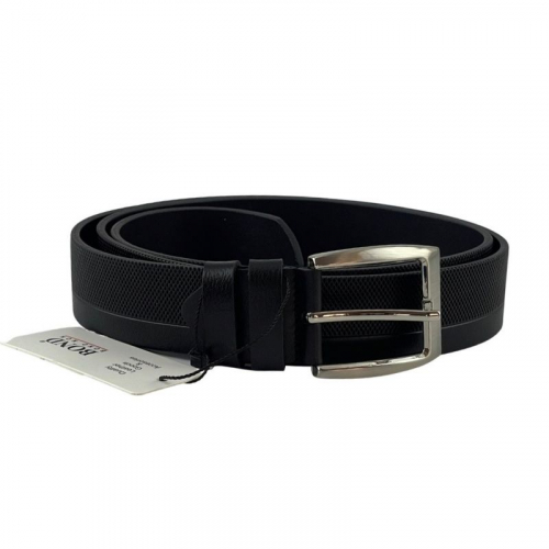 Ремень мужской кожаный Bond Non 41033 110 см черный