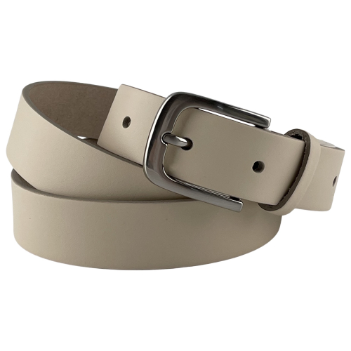 Ремінь жіночий шкіряний Кремінь 05.30.00.151 130 см молочний