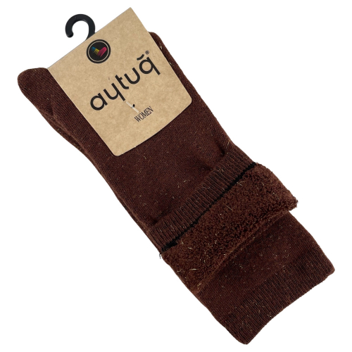 Шкарпетки жіночі Aytug 44055 Cotton високі коричневі Size 36-40