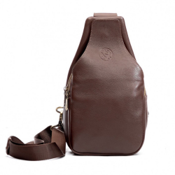 Сумка чоловіча шкіряна через плече Vittorio Safino VS 095 коричнева Корсика