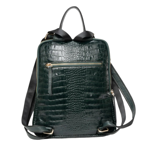 Жіночий рюкзак шкіряний Tony Bellucci 0900-360 темно-зелений