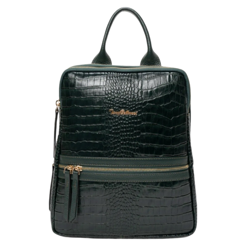 Жіночий рюкзак шкіряний Tony Bellucci 0900-360 темно-зелений