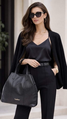 Сумка-тоут женская кожаная Tony Bellucci 0-1006-281 черная