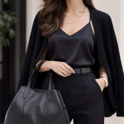 Сумка-тоут женская кожаная Tony Bellucci 0-1006-281 черная