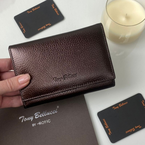 Кошелек женский кожаный стальной Tony Bellucci 863-1041
