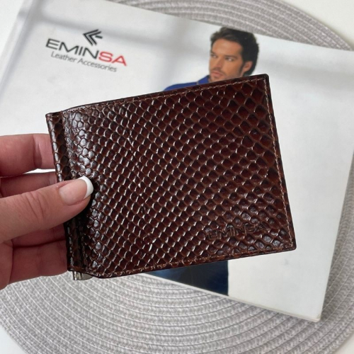 Кошелек-зажим для денег мужской кожаный Eminsa 1068 21-2