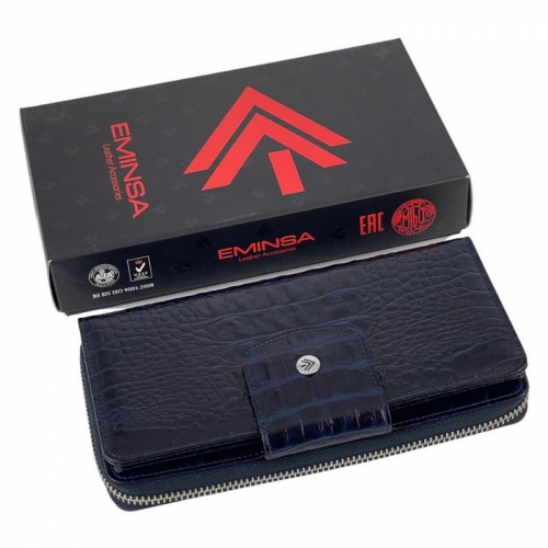 Кошелек женский кожаный Eminsa 2149 15-19 синий