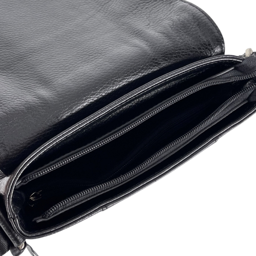 Сумка чоловіча шкіряна Eminsa 6115 37-1 чорна