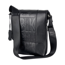 Сумка чоловіча шкіряна Eminsa 6115 37-1 чорна