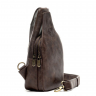 Сумка чоловіча шкіряна через плече Vittorio Safino VS 095 коричнева матова Крейзі