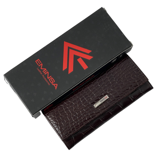 Ключниця шкіряна Eminsa 1503 4-3 темно-коричнева