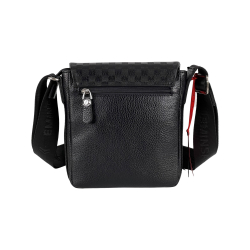 Сумка чоловіча шкіряна Eminsa 6052 37-1 чорна