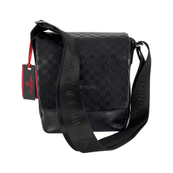 Сумка чоловіча шкіряна Eminsa 6052 37-1 чорна