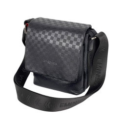 Сумка чоловіча шкіряна Eminsa 6052 37-1 чорна