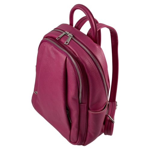 Рюкзак жіночий шкіряний Genuine Leather 543311 фуксія