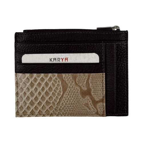 Кошелек картхолдер кожаный Karya 0022-011 коричневый