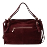 Сумка женская замшевая  Enzo Nori EN1116-1102 бордовая