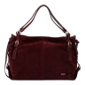 Сумка женская замшевая  Enzo Nori EN1116-1102 бордовая