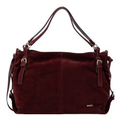 Сумка женская замшевая  Enzo Nori EN1116-1102 бордовая