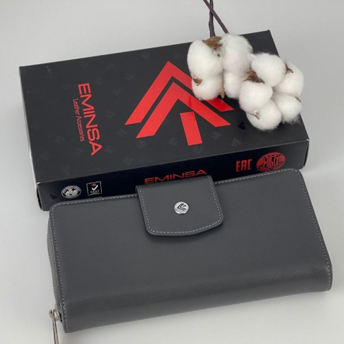 Гаманець жіночий шкіряний Eminsa 2149 19-11 сірий