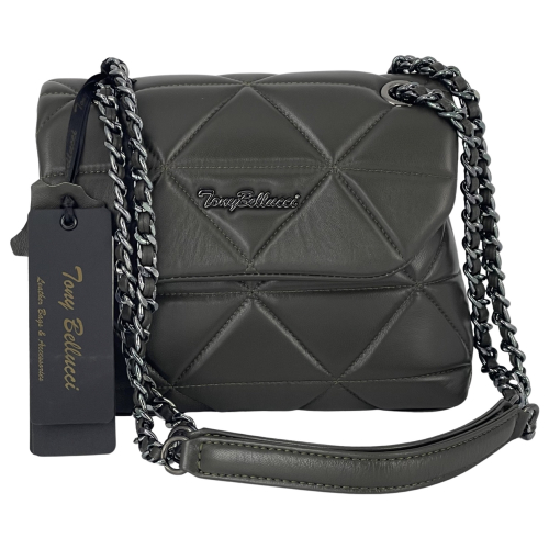 Сумка жіноча шкіряна Tony Bellucci 0586-2011 хакі