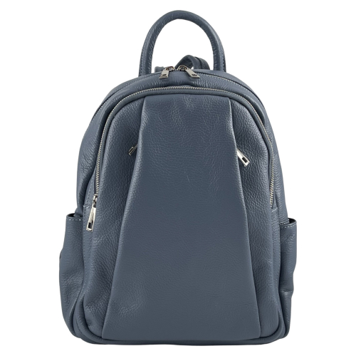 Рюкзак женский кожаный Genuine Leather 543311 голубой