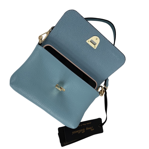 Сумка жіноча шкіряна Tony Bellucci 0778-210 блакитна